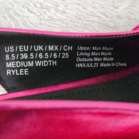 Kenneth Cole Reaction Rylee Hot Pink Metallic Slingback Platform Sandals Size 8. - Picture 4 of 16